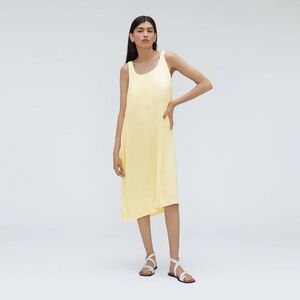 Everlane The Naia Ripple Midi Tank Dress in Pastel Yellow